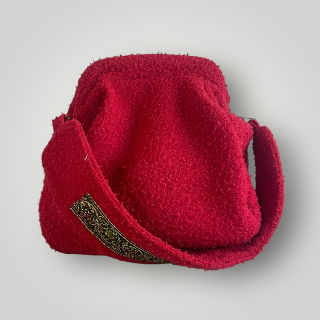 Casentino clutch rosso ciliegia