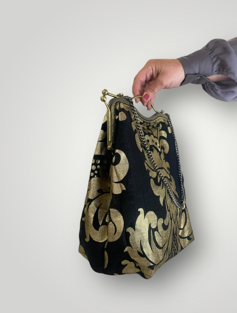 "Luxury bag" vintage nera-oro