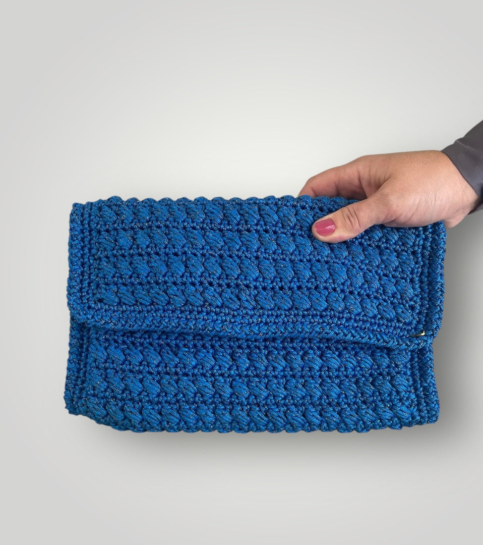 Pochette lurex bluette