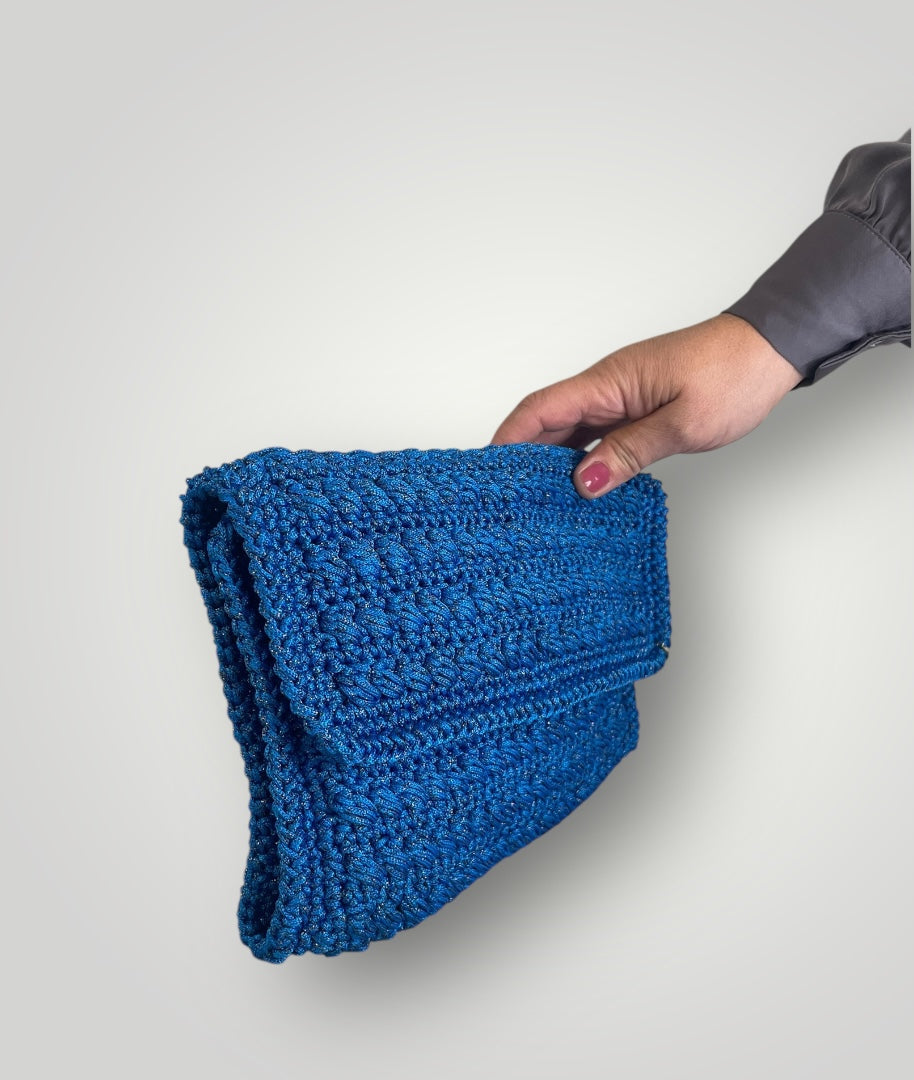Pochette lurex bluette