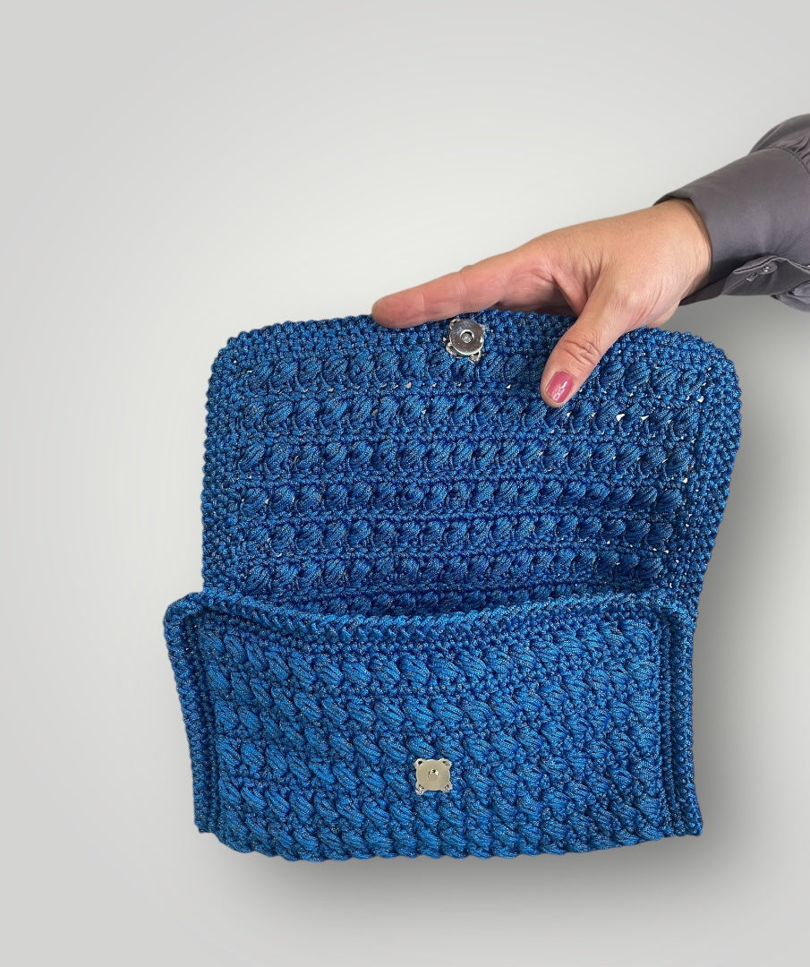Pochette lurex bluette