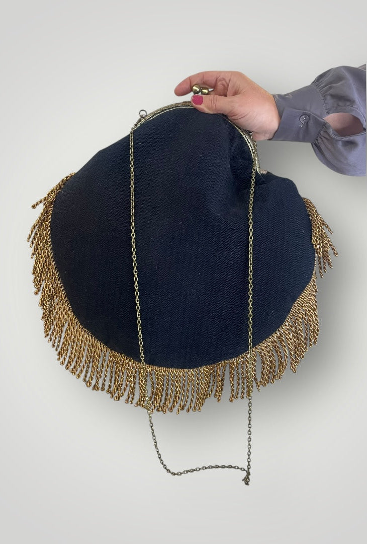 "Peonia" vintage round bag