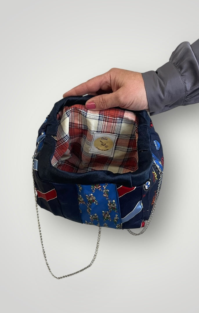 Mini clutch blu-azzurra