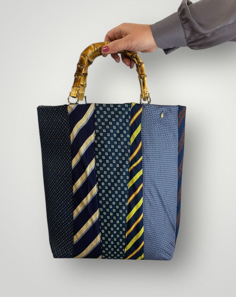 Tote tie bag blu