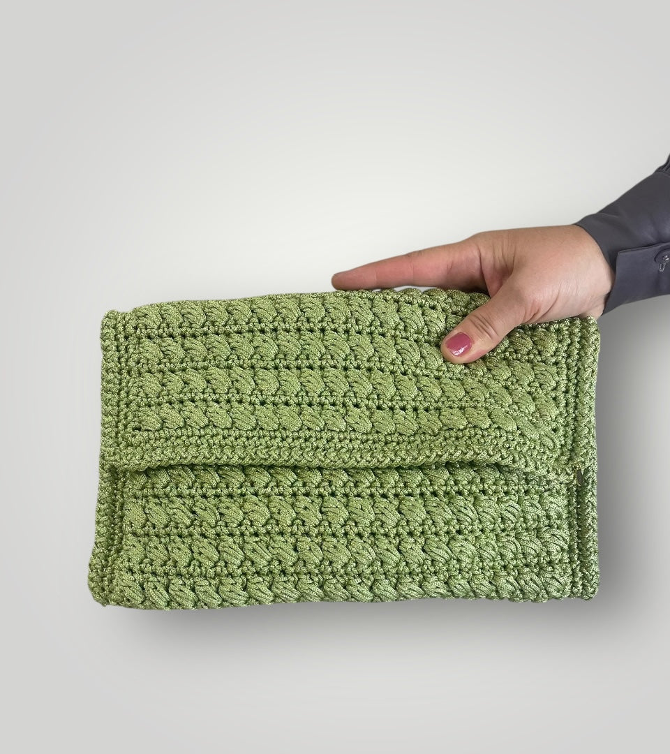 Pochette lurex verde