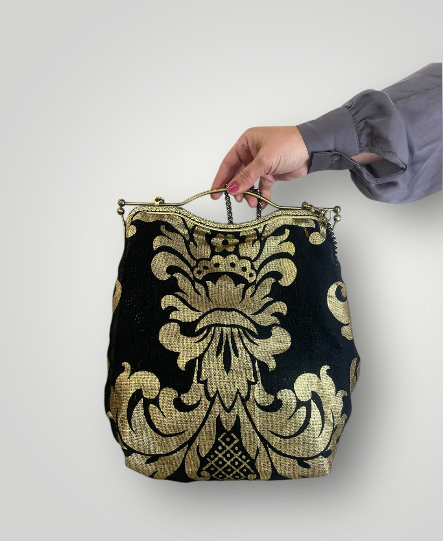 "Luxury bag" vintage nera-oro