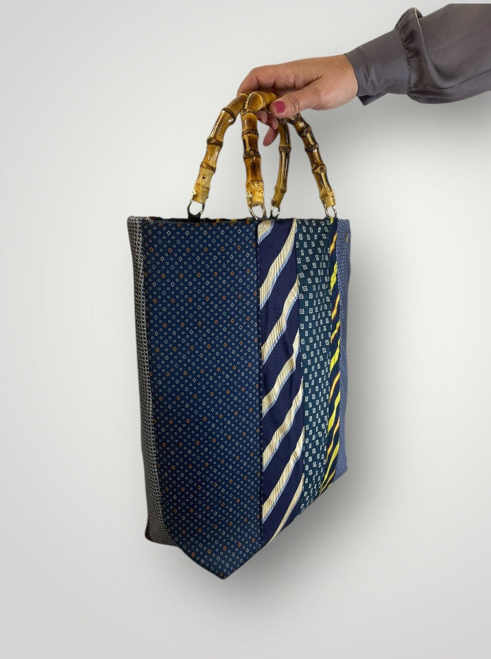 Tote tie bag blu