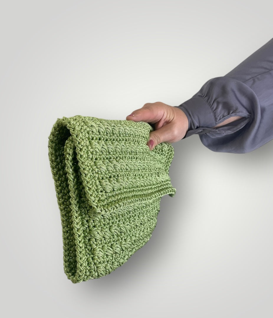 Pochette lurex verde